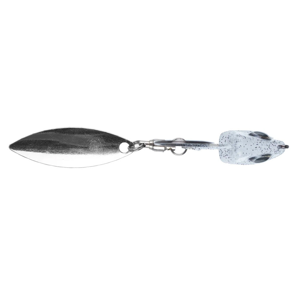 GLF Sneaky Underspin White Shad Silver Blade – WOO! TUNGSTEN