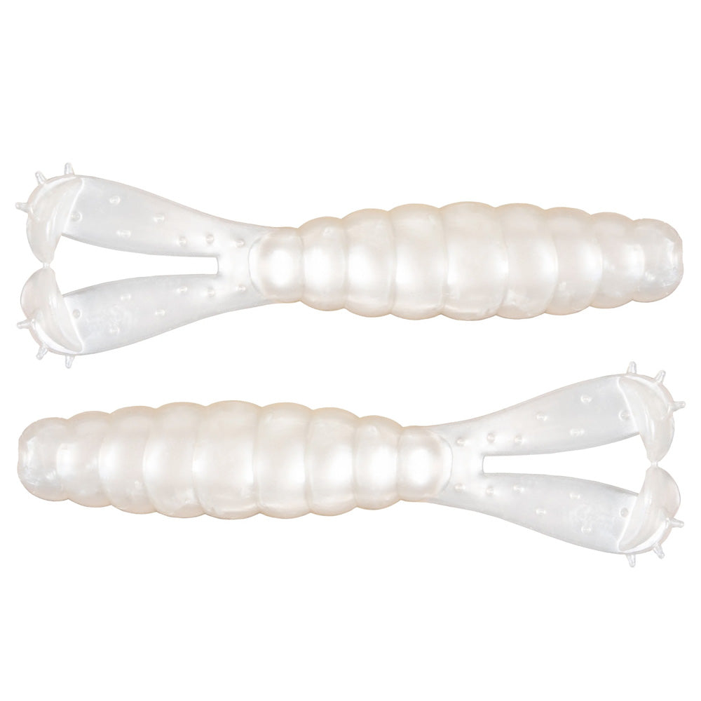 Goat Twin Tail Grub Pearl 3.75" 4 Pack - WOO! TUNGSTEN