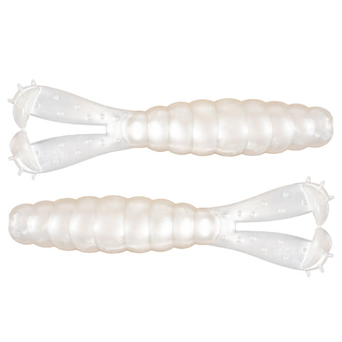 Goat Twin Tail Grub Pearl 3.75" 4 Pack - WOO! TUNGSTEN