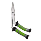 Mustad 11" Pearl Nickel Ergonomic Pistol Pliers - WOO! TUNGSTEN