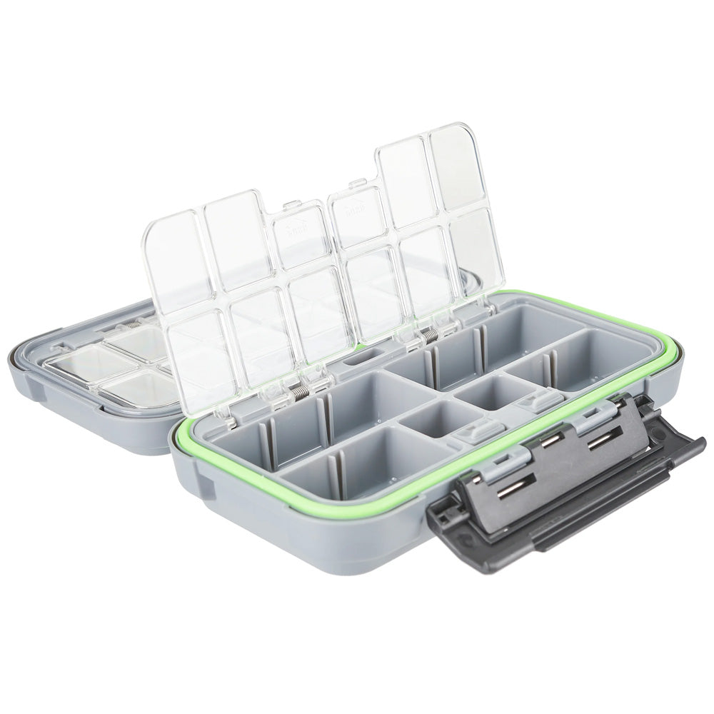 Double Layer Fishing Tackle Box Hard Plastic Bait Lure Box Fly