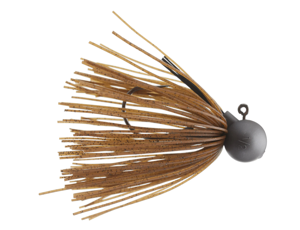Keitech Tungsten Football Jig M2 Dark Green Pumpkin - WOO! TUNGSTEN