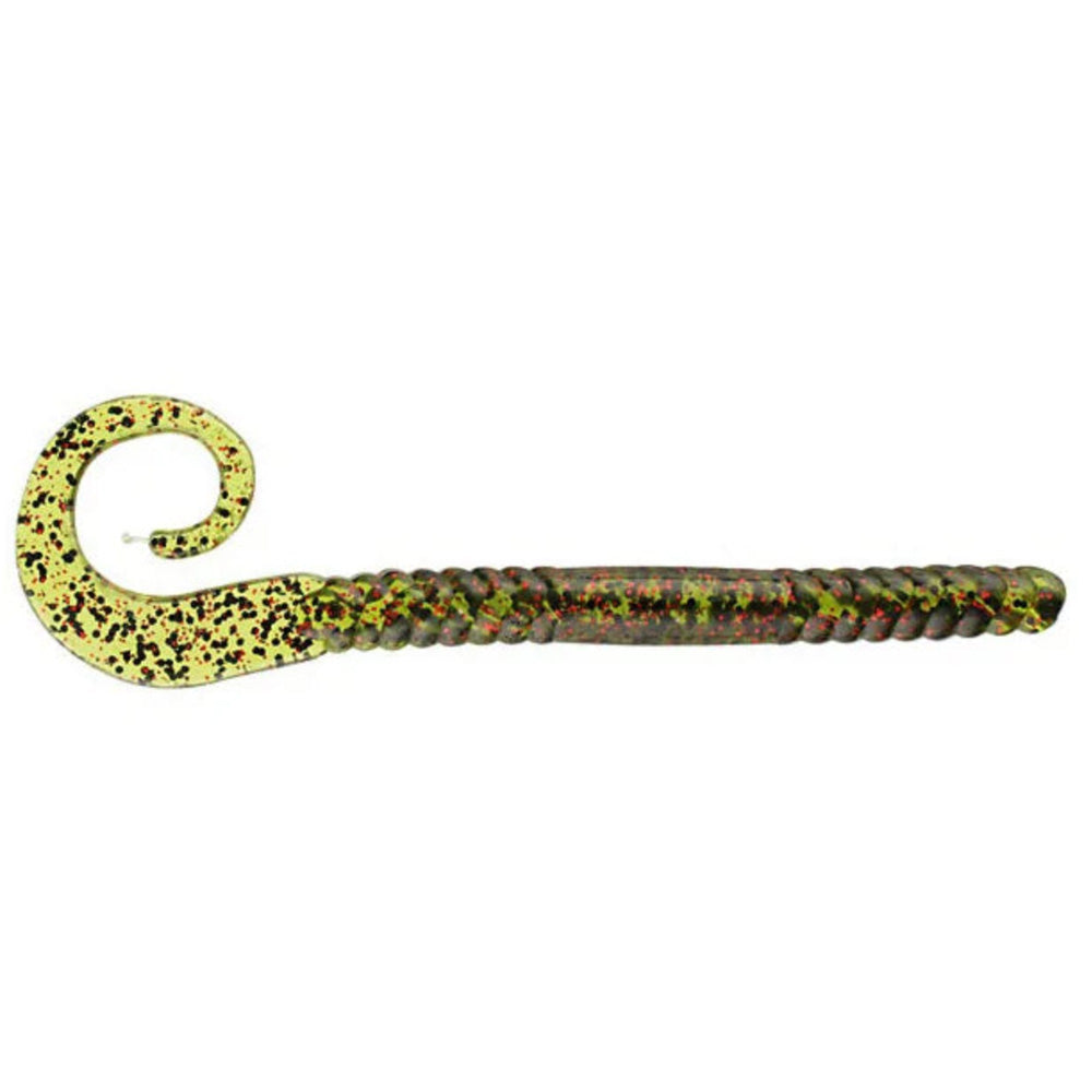 Gambler Ribbon Tail Worm 7" 12pk Watermelon Red Flake - WOO! TUNGSTEN