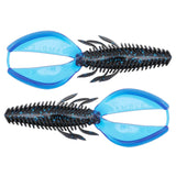 Gambler Super Stinger 5.25" 5pk Black Blue Blue Tail - WOO! TUNGSTEN