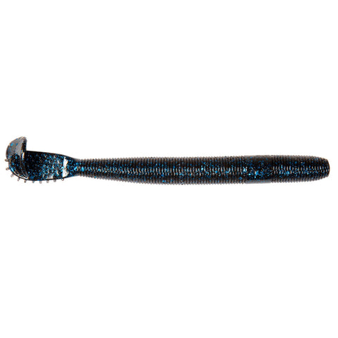 Z-Man Turbo Fattyz Worm 6" (5 Pack) Black Blue - WOO! TUNGSTEN