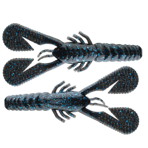 Z-Man Turbo Crawz 4" (6 Pack) Black Blue Flake - WOO! TUNGSTEN