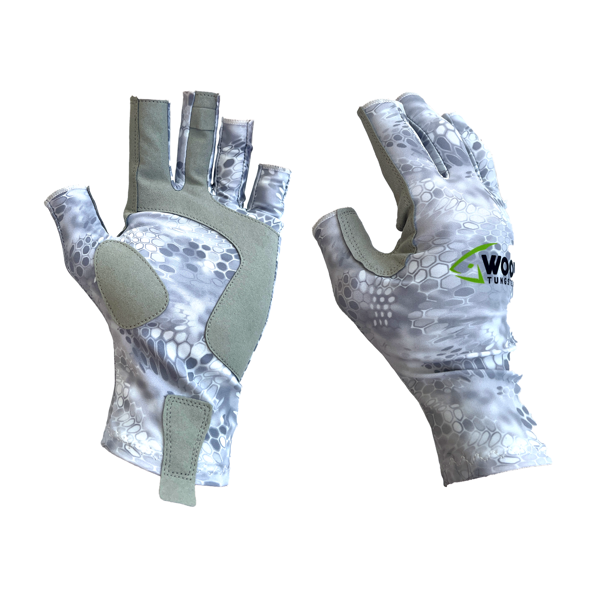 WOO! Tungsten UV Performance Fishing Gloves (White & Gray) – WOO