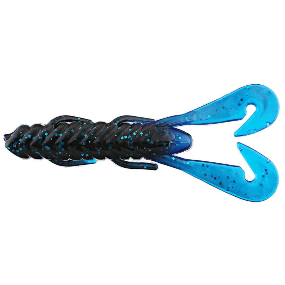 Gambler Burner Craw 4" 7pk Black Blue Blue Tail - WOO! TUNGSTEN