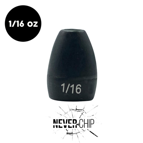 NEVER CHIP 1/16 oz Tungsten Flipping Weight  (5 pack) - WOO! TUNGSTEN