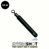 Closed Eye 1/8 oz Green Pumpkin INVISASHOT Tungsten Drop Shot Weight - Skinny (4 pack) - WOO! TUNGSTEN