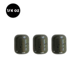 Painted 1/4 oz Tungsten Carolina Rig Barrel Weight (3 Pack) - WOO! TUNGSTEN