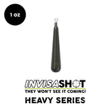 1 oz HEAVY SERIES INVISASHOT Tungsten Drop Shot Weight - Closed Eye (1 pack) - WOO! TUNGSTEN