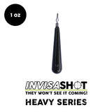 1 oz HEAVY SERIES INVISASHOT Tungsten Drop Shot Weight - Clip On (1 pack) - WOO! TUNGSTEN