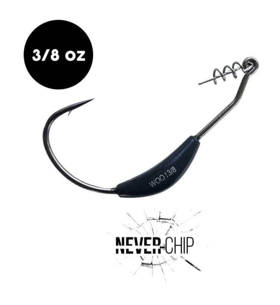 3/8 oz WOO! Tungsten Swimbait Hook - NEVER CHIP (2 pack) – WOO