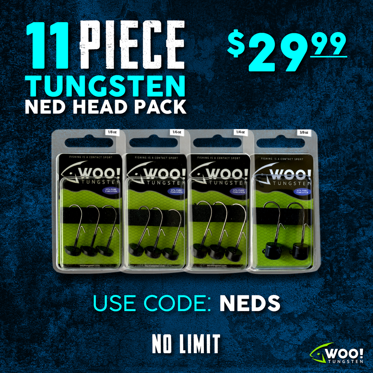 NED PACK - Every Ned Head Size Between 1/8 oz and 3/8 oz - USE CODE
