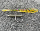 Closed Eye 1/2 oz Green Pumpkin INVISASHOT Tungsten Drop Shot Weight - Skinny (2 pack) - WOO! TUNGSTEN