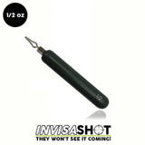 1/2 oz Green Pumpkin INVISASHOT Tungsten Drop Shot Weight - Skinny (2 pack) - WOO! TUNGSTEN