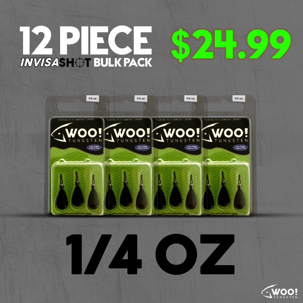 1/4 oz Green Pumpkin INVISASHOT BULK PACK - Tear Drop (12 pack)