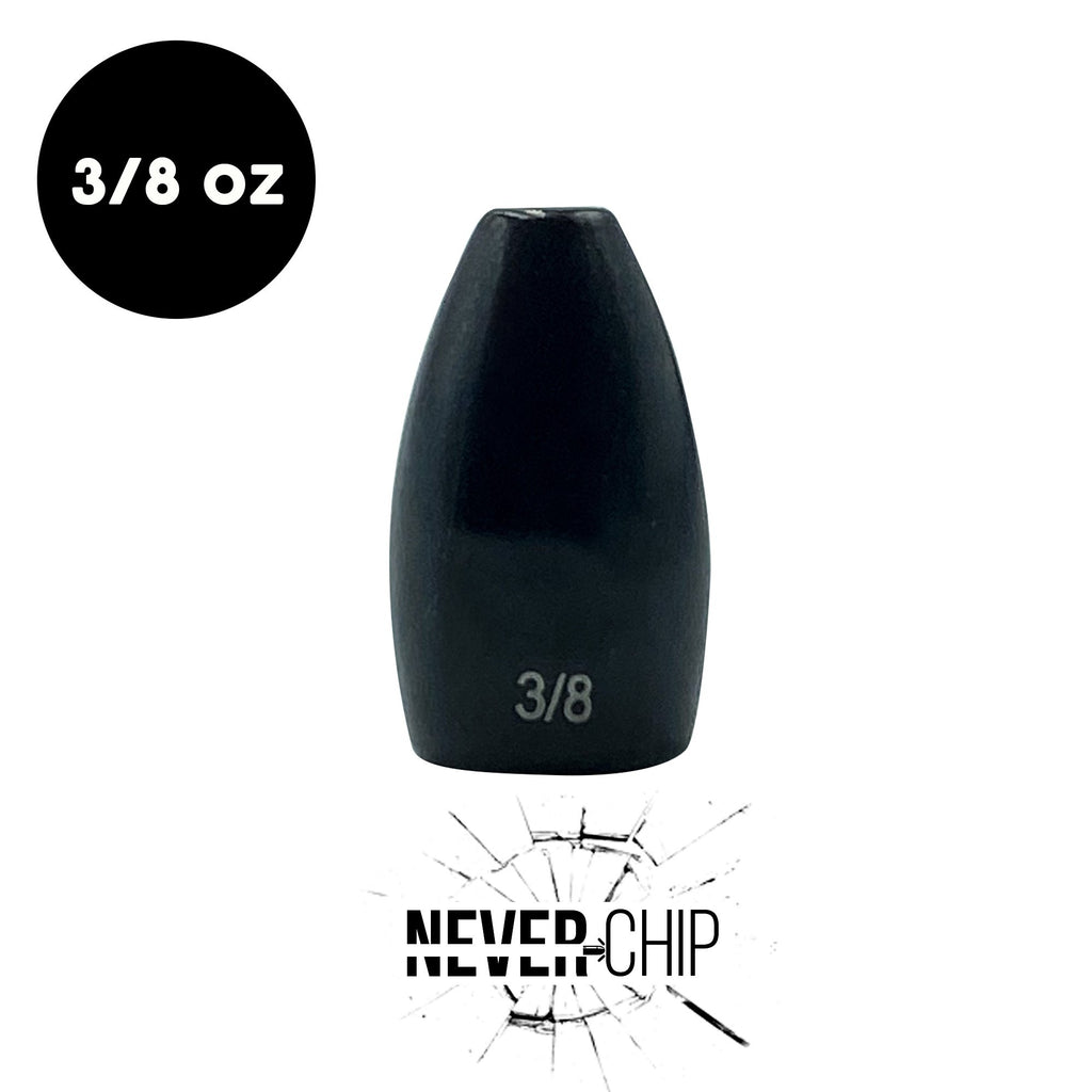 NEVER CHIP 3/8 oz Tungsten Flipping Weight (3 pack) - WOO! TUNGSTEN