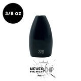 NEVER CHIP 3/8 oz Tungsten Flipping Weight (3 pack) - WOO! TUNGSTEN