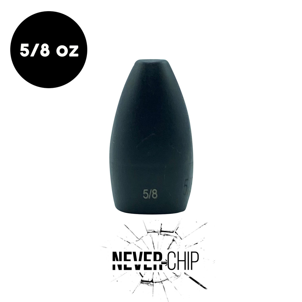 NEVER CHIP 5/8 oz Tungsten Flipping Weight (2 Pack) - WOO! TUNGSTEN