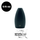 NEVER CHIP 5/8 oz Tungsten Flipping Weight (2 Pack) - WOO! TUNGSTEN