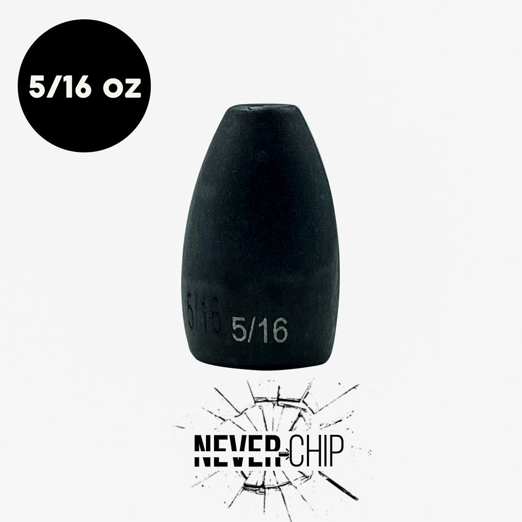 NEVER CHIP 5/16 oz Tungsten Flipping Weight (3 pack) - WOO! TUNGSTEN