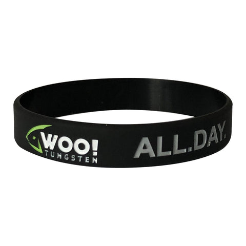 WOO! Tungsten Silicone Wristband (Black & Green) - WOO! TUNGSTEN