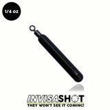 Closed Eye 1/4 oz Green Pumpkin INVISASHOT Tungsten Drop Shot Weight - Skinny (3 pack) - WOO! TUNGSTEN