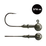 3/16 oz Tungsten Ball Head Jig Head (3 pack) - Available in 3 Colors! - WOO! TUNGSTEN