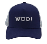 WOO! Tungsten Raised Embroidery Logo Hat (Navy) - WOO! TUNGSTEN