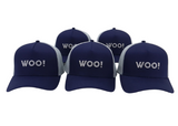 WOO! Tungsten Raised Embroidery Logo Hat (Navy) - WOO! TUNGSTEN