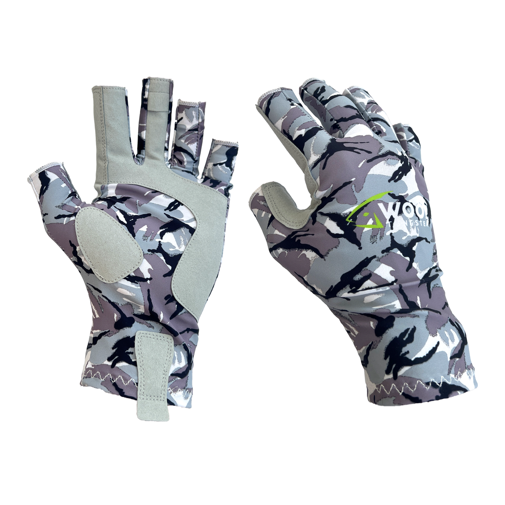 Unisex Fingerless Fishing Gloves Ice Silk Sun Protection Gloves Non-Slip  Grip