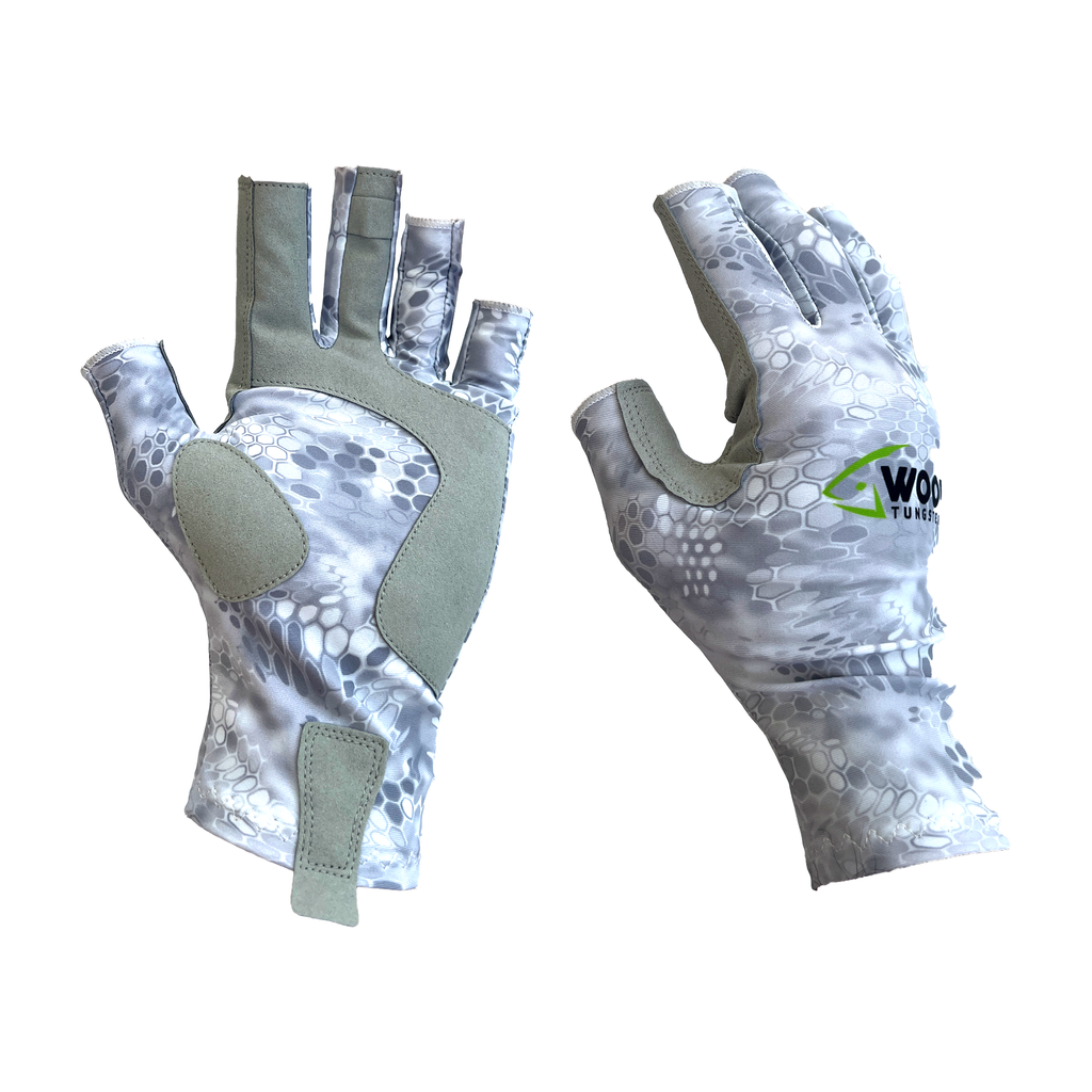 WOO! Tungsten UV Performance Fishing Gloves (White & Gray) – WOO! TUNGSTEN