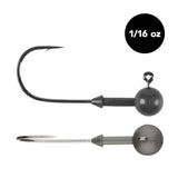 Keitech Super Round Tungsten Jig Head 1/0 hook - WOO! TUNGSTEN