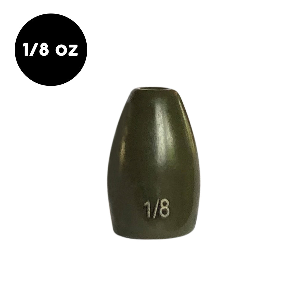 WOO! Tungsten Painted Flipping Weight - 1/8 oz / Green Pumpkin