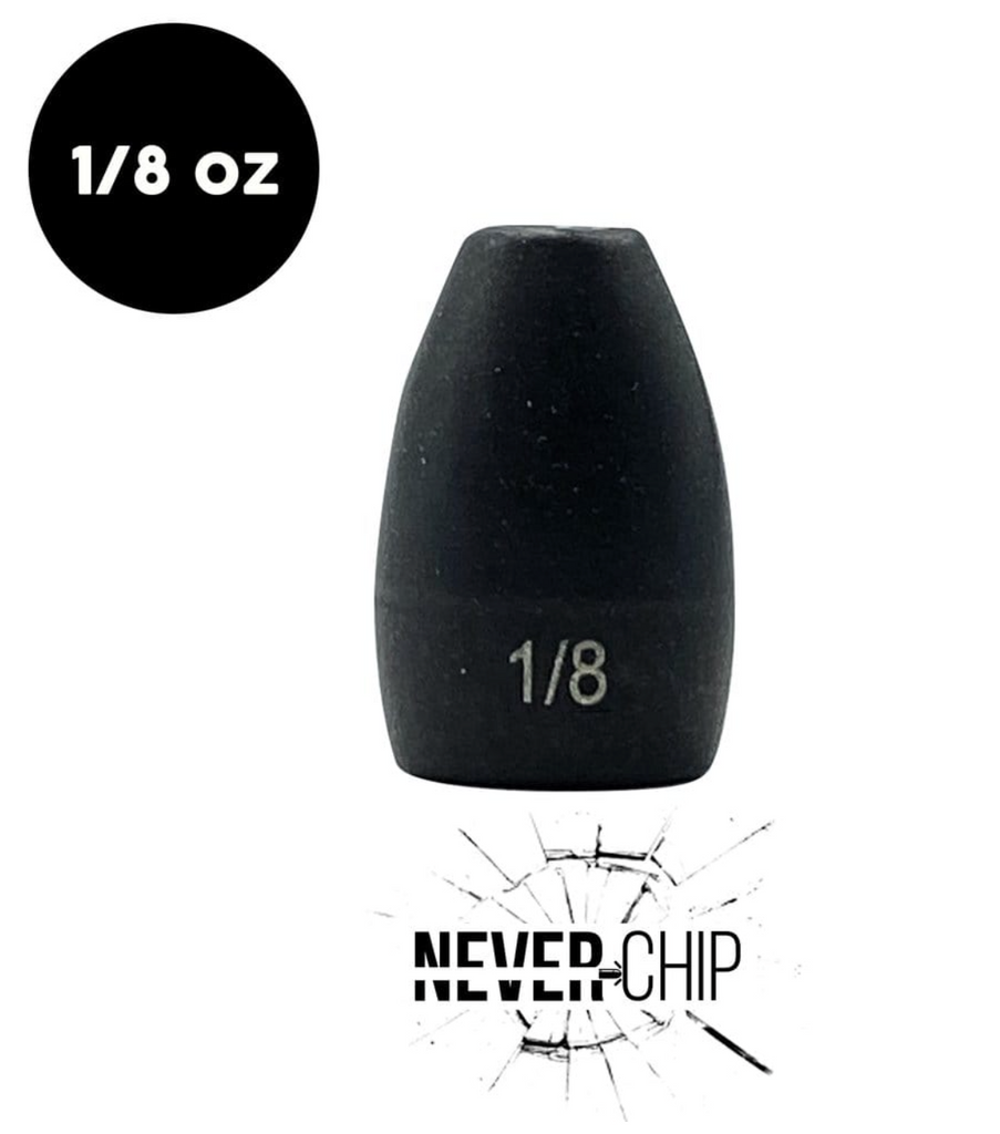 NEVER CHIP 1/8 oz Tungsten Flipping Weight  (4 pack) - WOO! TUNGSTEN