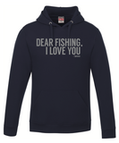 Dear Fishing I Love You Hoodie (Navy) - WOO! TUNGSTEN
