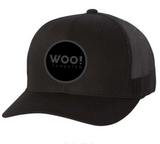 WOO! Tungsten BLACKED OUT Circle Logo Patch Hat (Black/Black) - WOO! TUNGSTEN