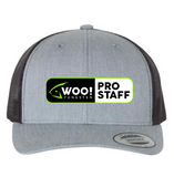 WOO! Tungsten GREEN Pro Staff Patch Hat (Grey/Black) - WOO! TUNGSTEN