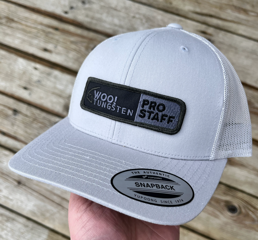WOO! Tungsten BLACKED OUT Pro Staff Patch Hat (Silver/Silver) - WOO! TUNGSTEN