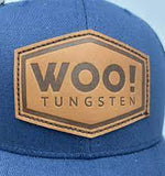 WOO! Tungsten Leather Patch Hat (Navy) - WOO! TUNGSTEN