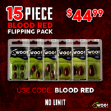 BLOOD RED PACK - 15 Piece - Between 1/8 oz and 1 oz - USE CODE "BLOODRED" - WOO! TUNGSTEN