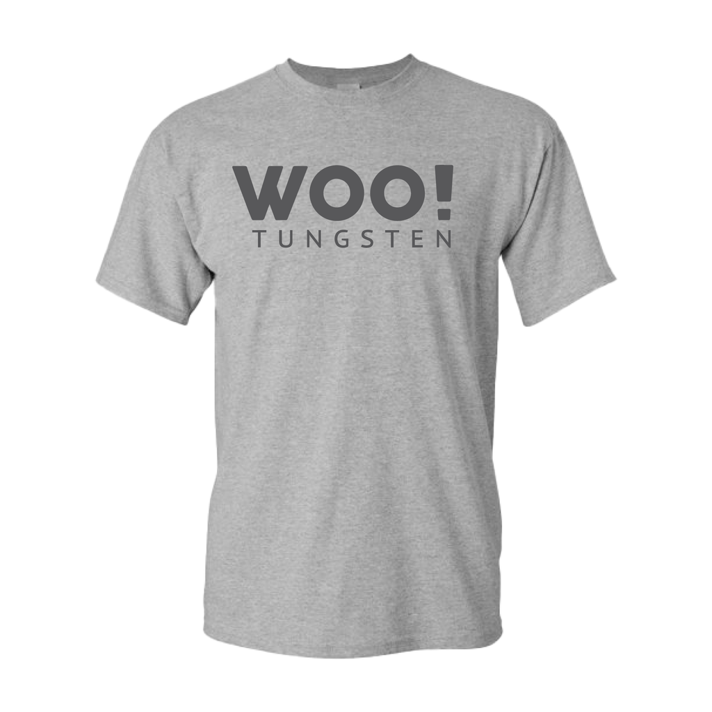WOO! Tungsten Logo T-Shirt (Gray) - WOO! TUNGSTEN