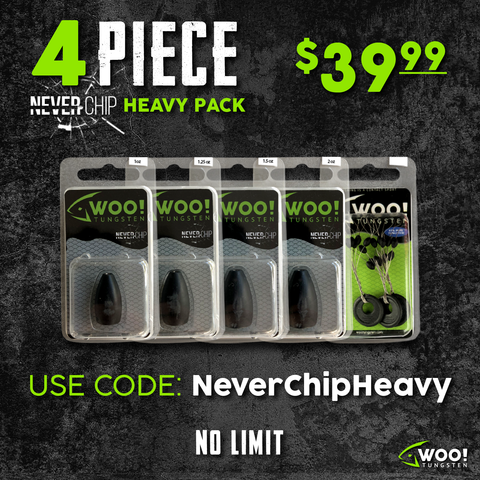 NEVER CHIP HEAVY PACK - Every Size Between 1 oz and 2 oz - USE CODE "NEVERCHIPHEAVY" - WOO! TUNGSTEN
