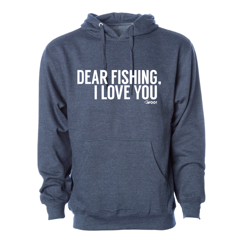 Dear Fishing, I Love You Hoodie (Navy) – WOO! TUNGSTEN