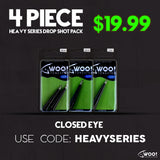 HEAVY SERIES DROP SHOT PACK - All Sizes 5/8 oz and 1 oz (Closed Eye) - USE CODE "HEAVYSERIES" - WOO! TUNGSTEN